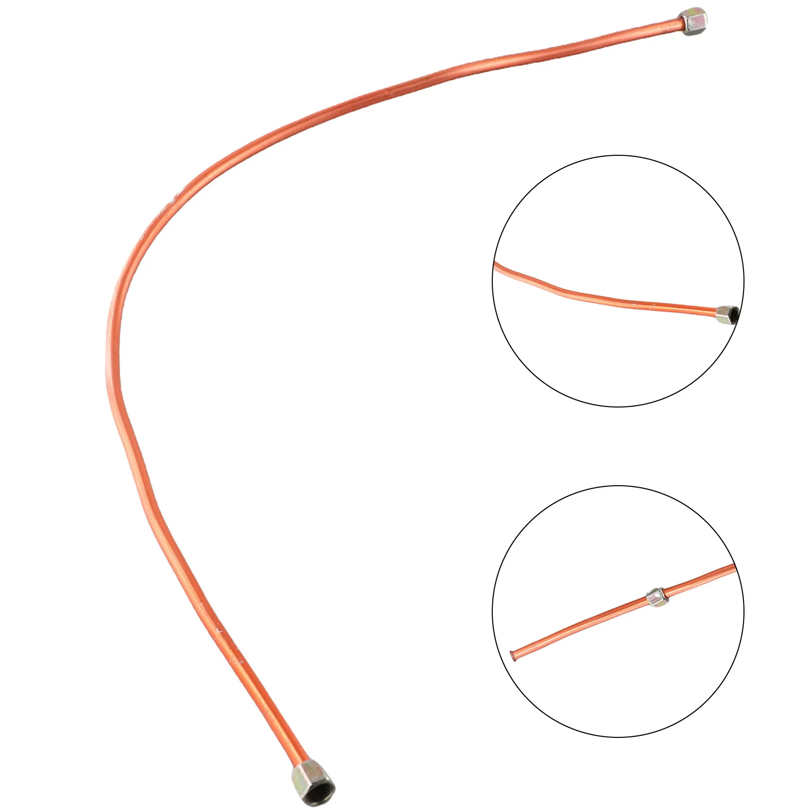 Copper Plated Aluminum 600mm for exhaust Tube Designed for Air Compressor Oil Pump Replacement with G1/8 Thread Standard