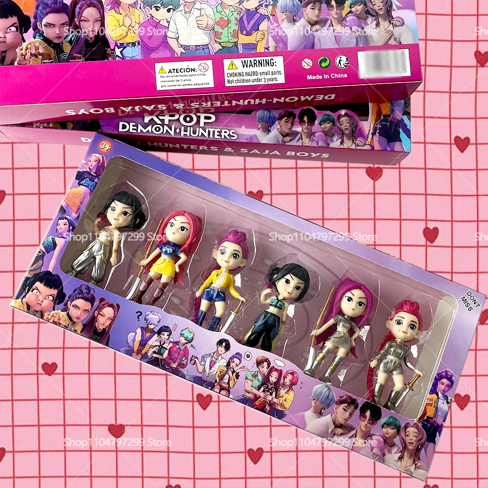 2026 NEW Anime KPop Devil Hunter Doll Vinyl Toy Rumi Mira Zoi Character Vinyl Mask Blind Box Ornament Toy Christmas Gift