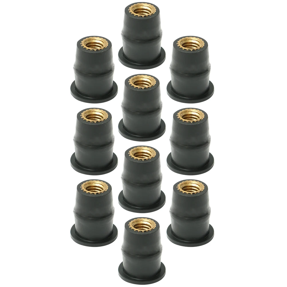 

10pcs Motorcycle Nut Windscreen Copper ABS Material Durable Easy to Use Replacement Part Accessories Metric System