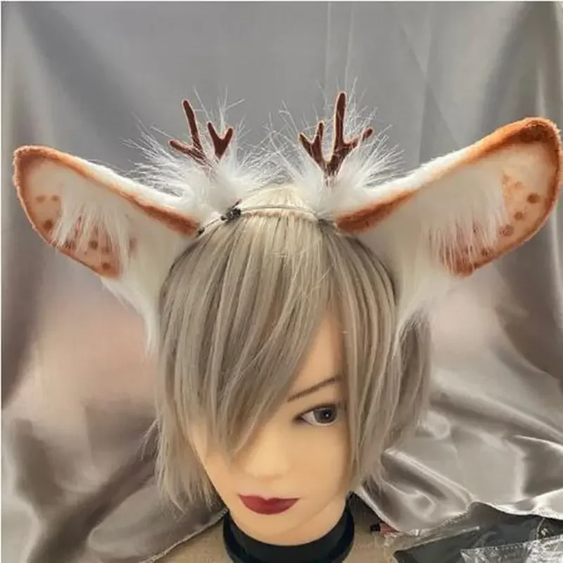 Nuevo dulce y encantador orejas de ciervo de Navidad orejas de alce cuerno aro para el pelo para niña Lolita accesorios de disfraz de Navidad Cosplay
