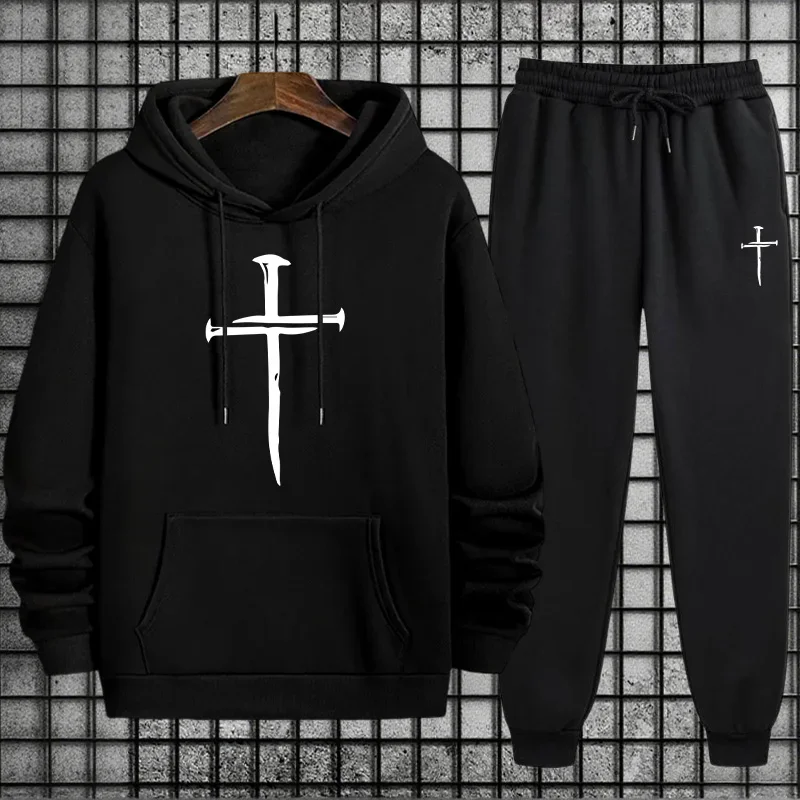 

2025 Men's Tracksuit Home & Away Collection Versatile Hoodie and All Day Joggers Perfect for Work and Casual Outdoor Activities