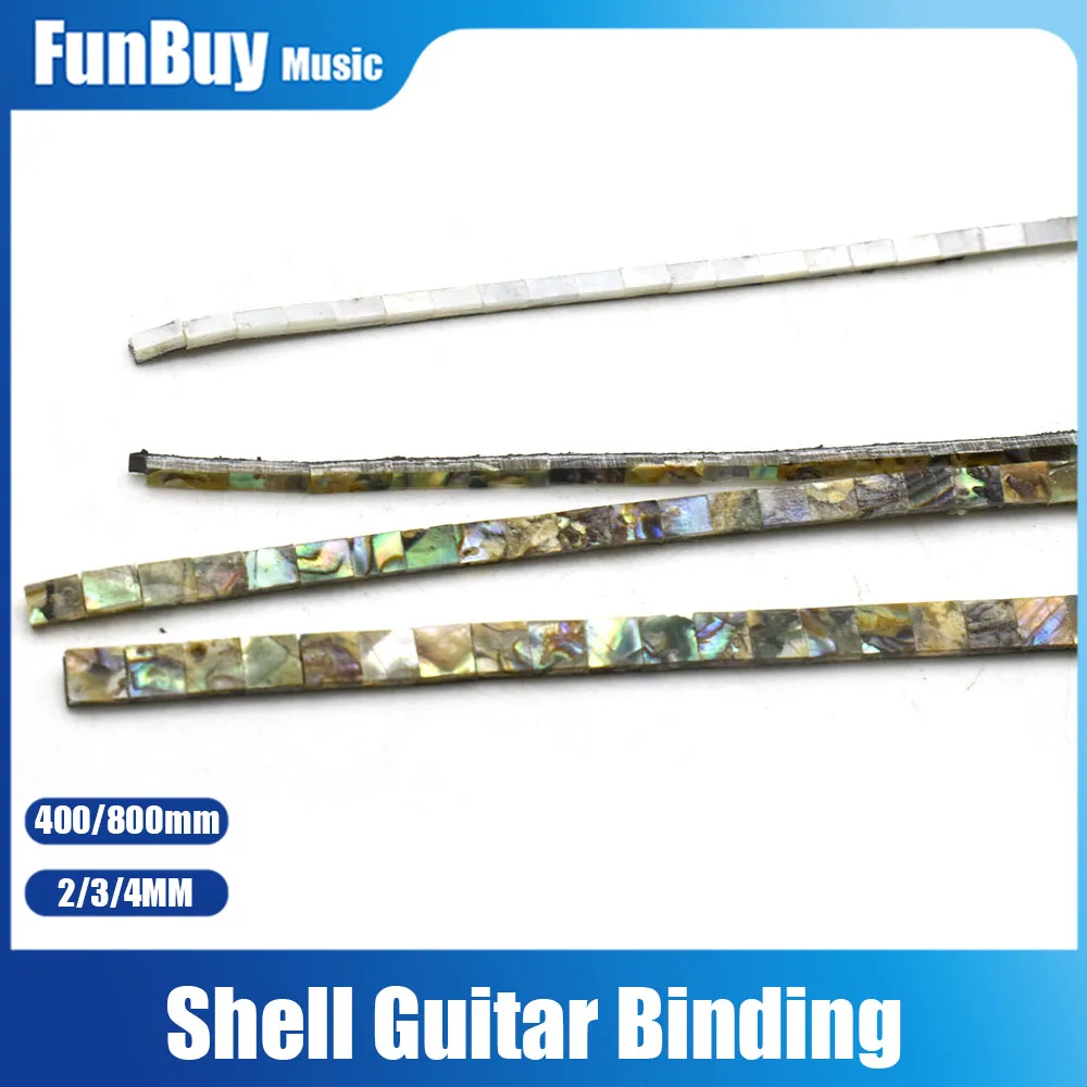 Natural Abalone Shell Binding Purfling Strips Mother of Shell White Pearl for Guitar Ukulele 400/800*2*1.5mm Guitar Accessories