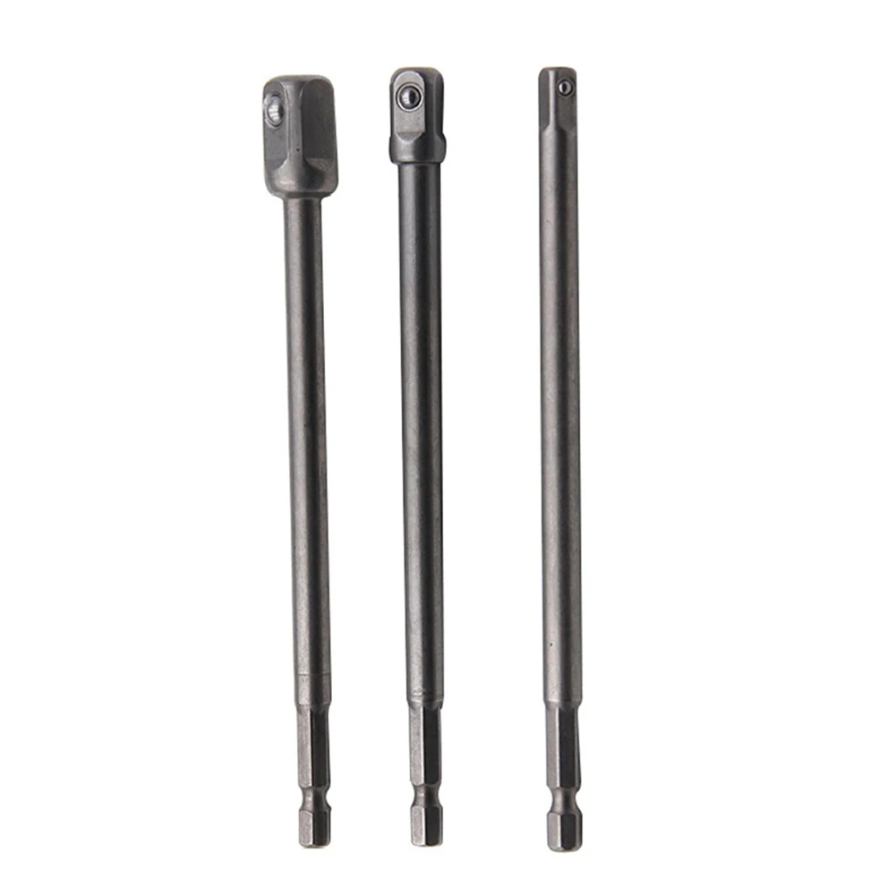 1/3pc 150mm 1/4 codolo esagonale convertire adattatore presa per trapano a percussione in chiave driver convertitore quadrato bit conversione asta di prolunga