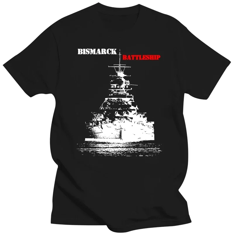 New Arrival Hot Sale % 100% pamuk giyim kısa kollu ekip boyun Tees yaz  artı boyutu Erkekler Tshirt Bismarck Battleship T shirt