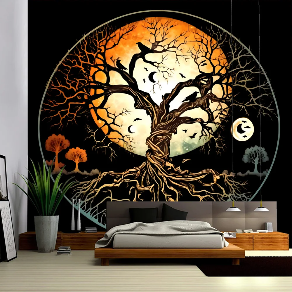 

Halloween Happy Tapestry Terror Ghost Pumpkin Wall Hanging Party Dormitory Decoration Tapestry Wall Art