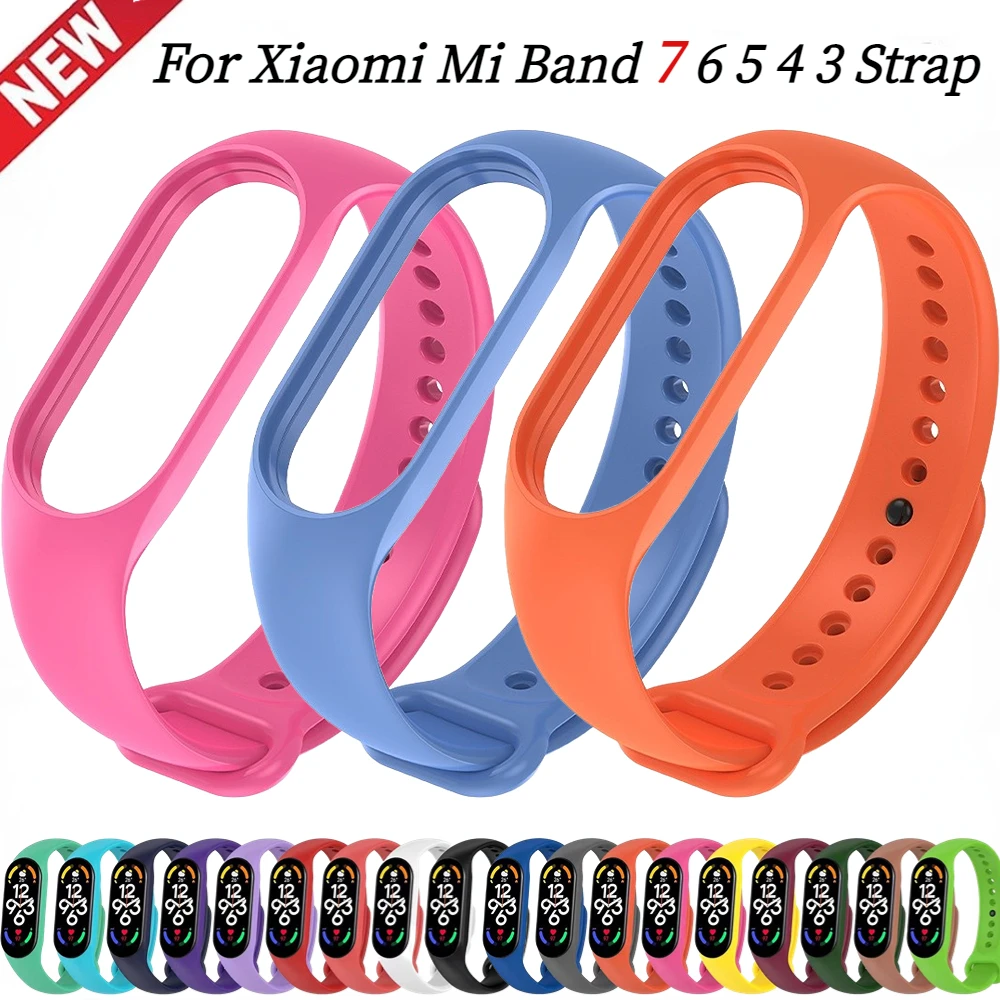 Cinturino sportivo in silicone per Xiaomi Mi Band 7 6 5 4 3 Smart Watch cinturino da polso Correa per Mi Band 7 mi band 6 5 4 3 cintura sostituibile