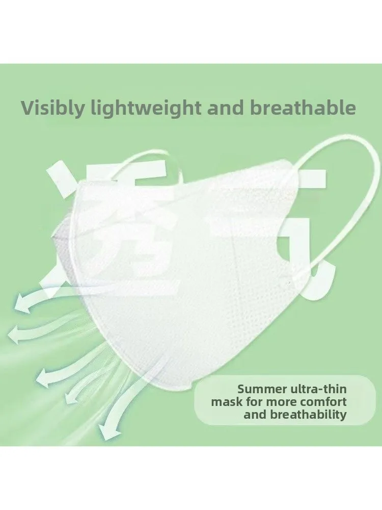 Picture 4: Ultra-Thin Breathable Disposable White Sunscreen Dustproof Face Mask Women's High-Aesthetic Single-Layer Summer 3D Mask