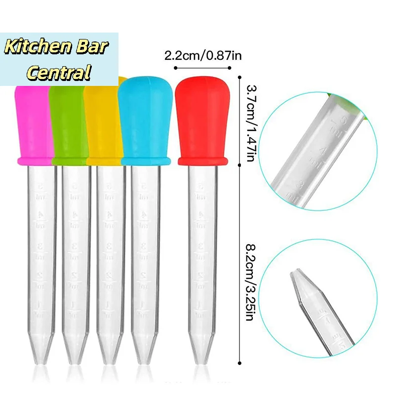 【1PC 5ml Silicone Straw Dropper With Scale Anti-choke Feeding Medicine Straw School Laboratory Experimental Supplies】 view 6