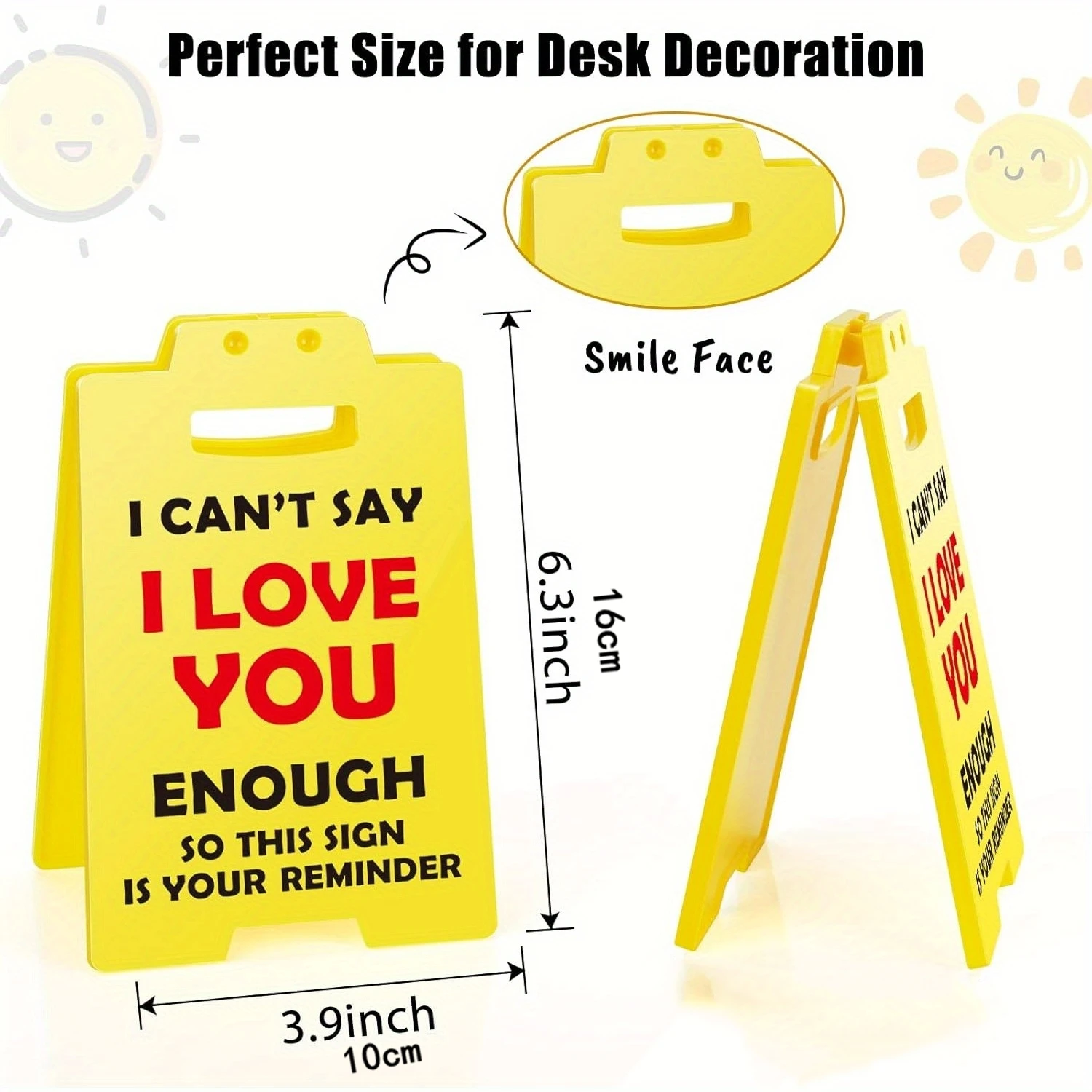 Boyfriend Girlfriend Wife Husband Gifts, I Love You - Funny Cute Small Desk Sign for Couple Fiance Wife Husband Him Her Birthday