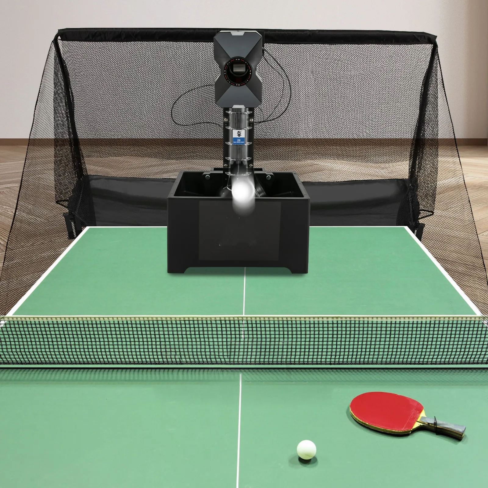 Robot de Tennis de Table, capacité de 100 balles, Machine automatique de lancement de balles de Ping-Pong avec télécommande pour amateur de Pong, auto-entraînement