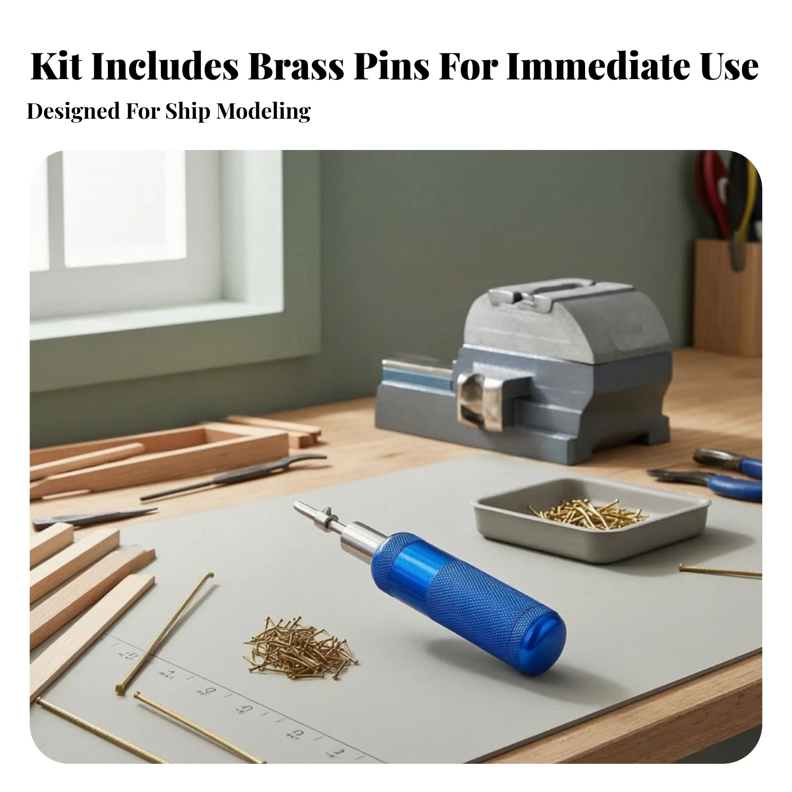 Ship Model Skinning Pin Press Convenient Model-Making Pin Press Versatile Compact for Hobbyists