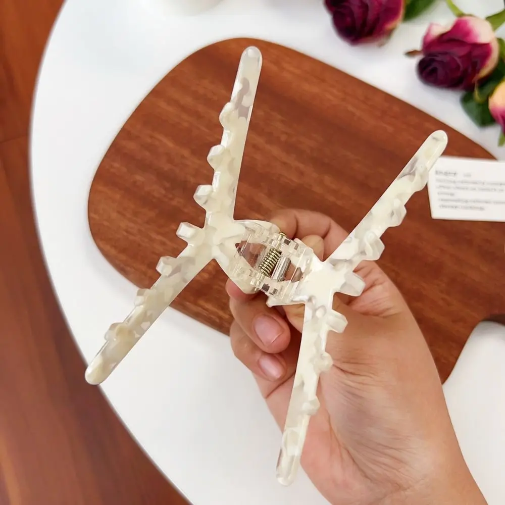 

Fashion Solid Color Fresh Acetate Hair Claw Hair Clip Shark Clip Cross Shark Clip Geometry Headwear Simple Hair Claw Female