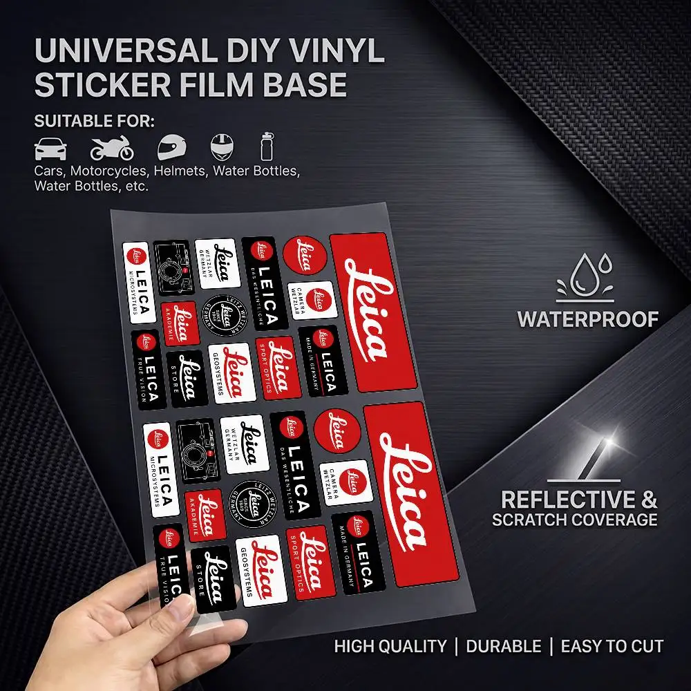 L-lEiCa-A Long Lasting Waterproof Reflective Sticker Scratch Conceal Fit Motorcycle Car Helmet Fridge Decals