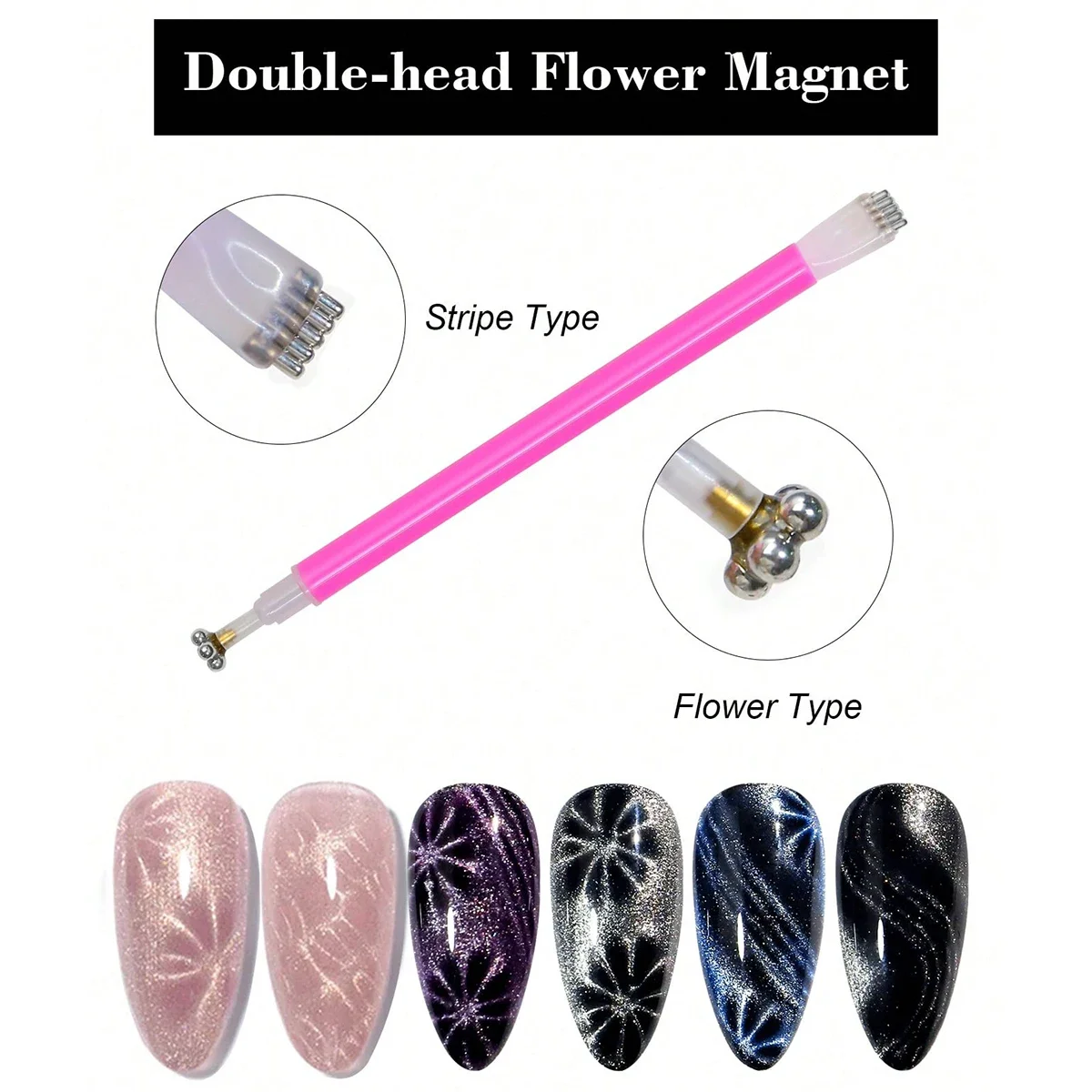 1Pc Nail Magnet Tool Magnet Multi-Functional Magnetic Nail Art Tool Magnet Wand For Cat Eye Effect Use With Nail Polish Gel