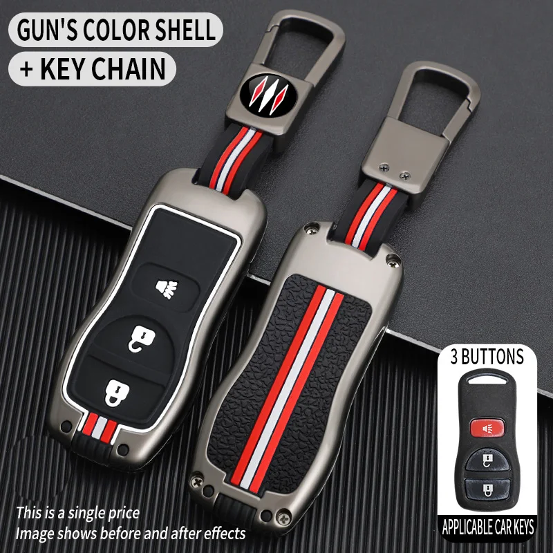 For Nissan Car Remote Key Case For Nissan Sentra X-trail Armada Tiida Nissan 3/4 Buttons Car Key Cover car accessories keychain