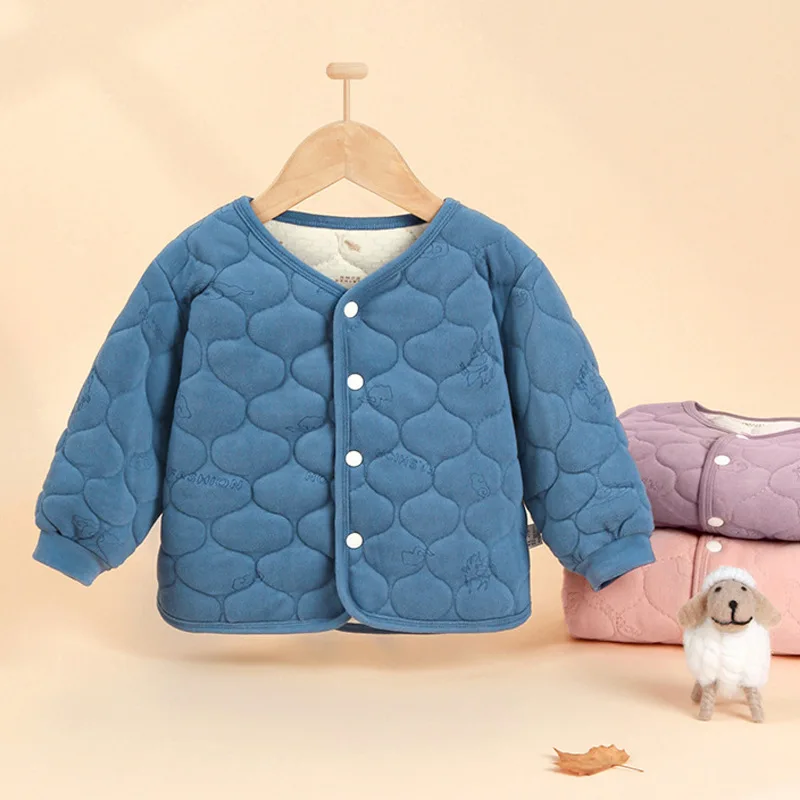 

Детское осенне-зимнее пальто с хлопковой подкладкой Jaet Fce на подкладке, школьное пальто для маленьких девочек и мальчиков, внутренняя одежда