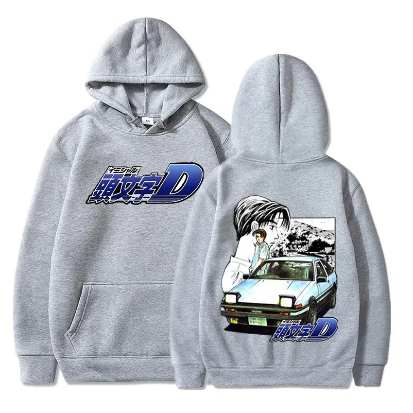 Takumi Fujiwara R34 Skyline GTR JDM Hoodies Vintage Long Sleeve Sweatshirt Japanese Anime Initial D Drift AE86 Racing Car Hoodie