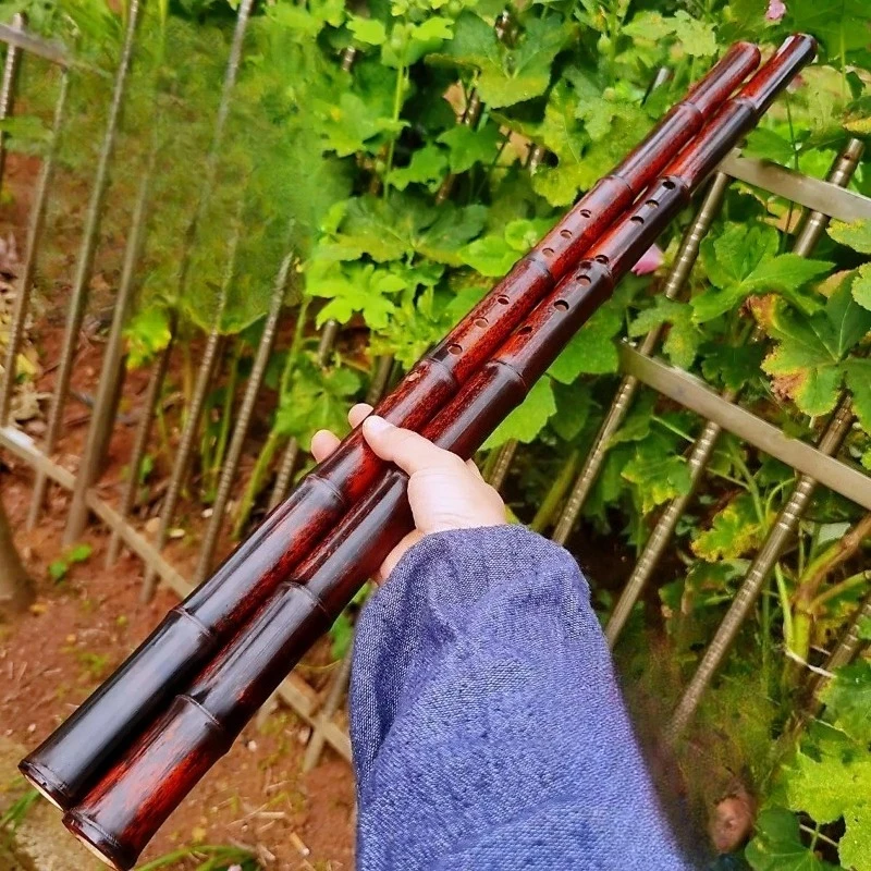 G/F/EKey Beginner Xiao Handmade Purple Bamboo Dongxiao 8 Hole Tradition Professional Xiao Classic Chinese Vertical Bamboo Flute