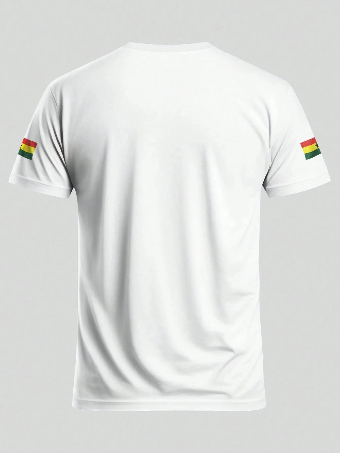 Ghana Style Men's Youth Football Jersey Round Neck Design Comfortable Top Suitable For Football Match Training Daily Casual Wear
