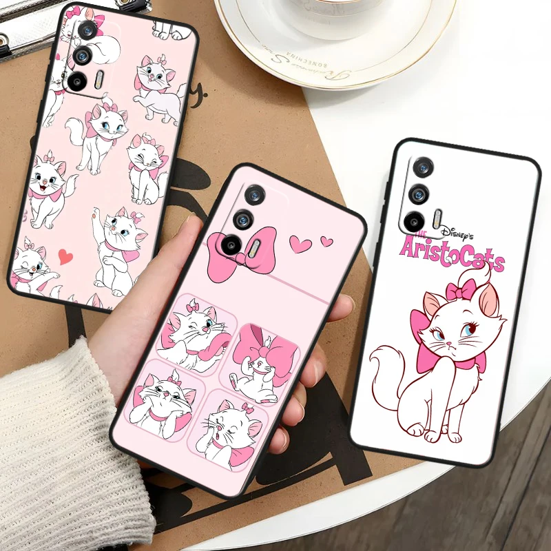 Disney The AristoCats Black Phone Case For OPPO Realme 10 C2 3 11 20 21 31 30 33 35 55 X2 GT Pro Plus Master Shell Cover Capa