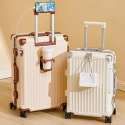 Multifunction suitcase new luggage female travel wheeled suitcases 20