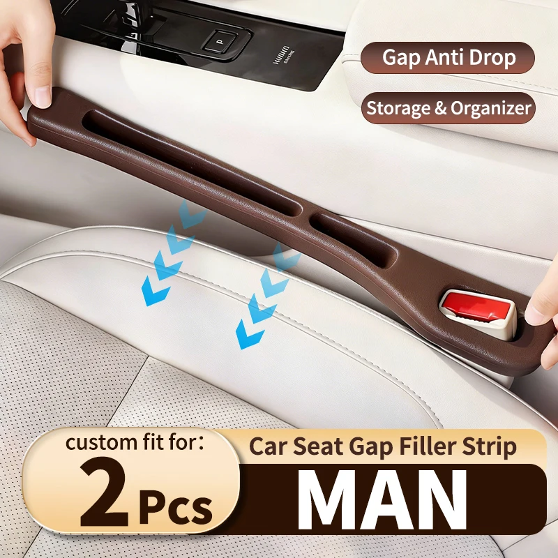 Car Gap Filler Strip For MAN Auto Anti-Leakage Anti-Drop Gap Seal Strip Space-Saving Car Storage Gadget 2Pcs Plug-And-Play 2pcs
