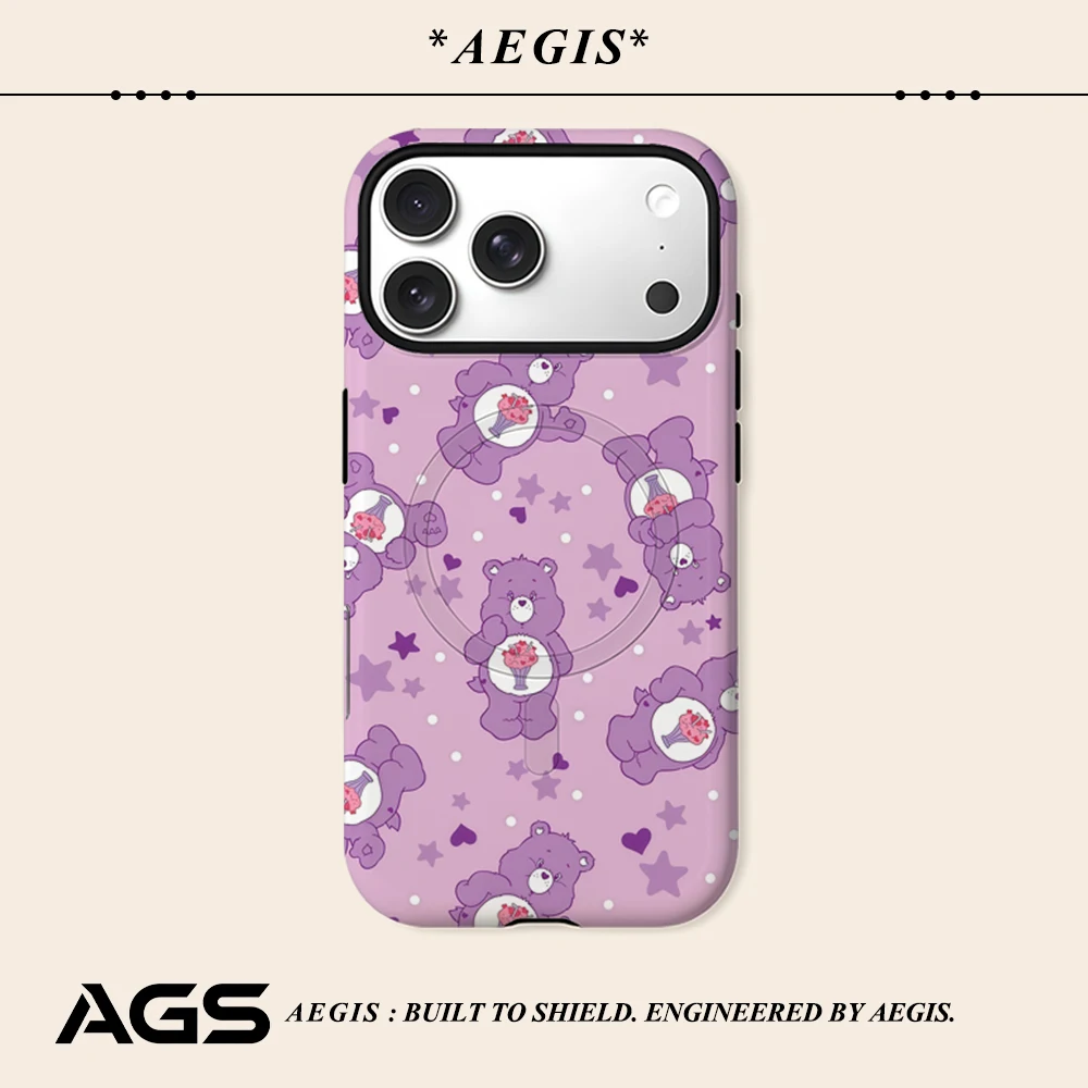 Purple Bear Smoothie Phone Case for IPhone 17 16 15 14 13 Pr