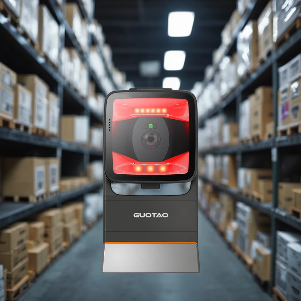 GUOTAO Factory Wholesale P91 Desktop 1D 2D Barcode Scanner DS9308 Automatic Flatbed QR Code Retail Shelf Label Barcode Scanner