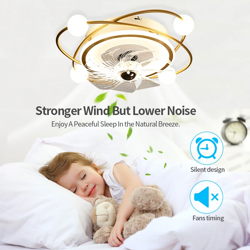 جيلينا الشمال مروحة السقف الذكية مع أضواء التحكم عن بعد بار غرفة المعيشة ديكور غرفة نوم الإبداعية 6 سرعة المروحة أضواء مروحة LED