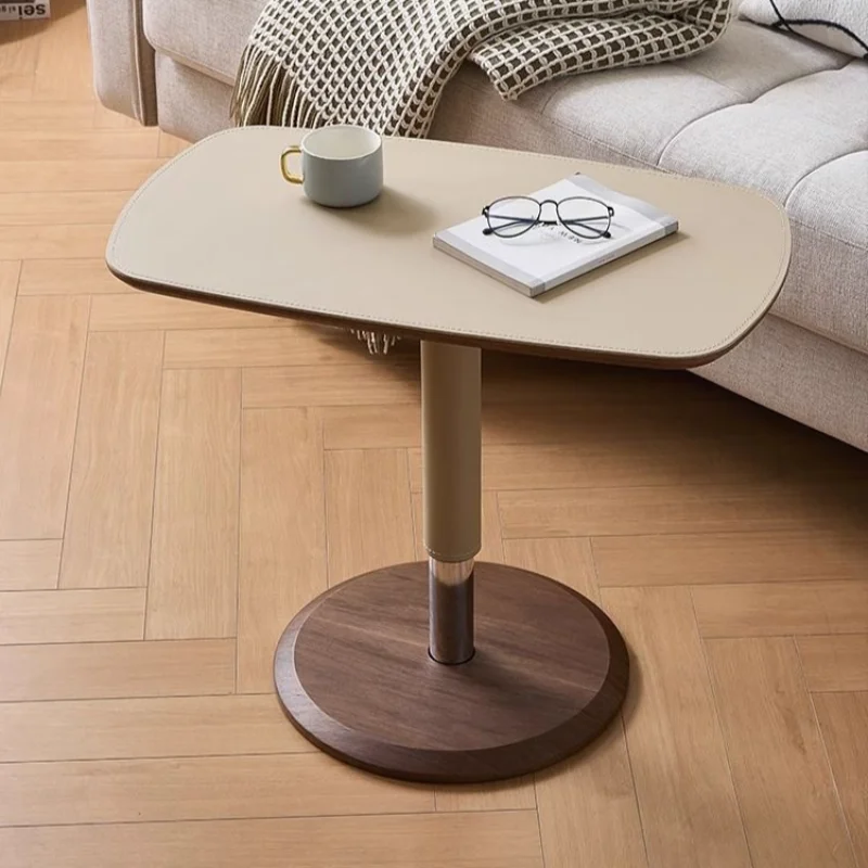 ss-Nordic Saddle Leather Living Room Can Be Raised and Rotated Light Coffee Tables Bedroom Bedside Storage Creative Tables