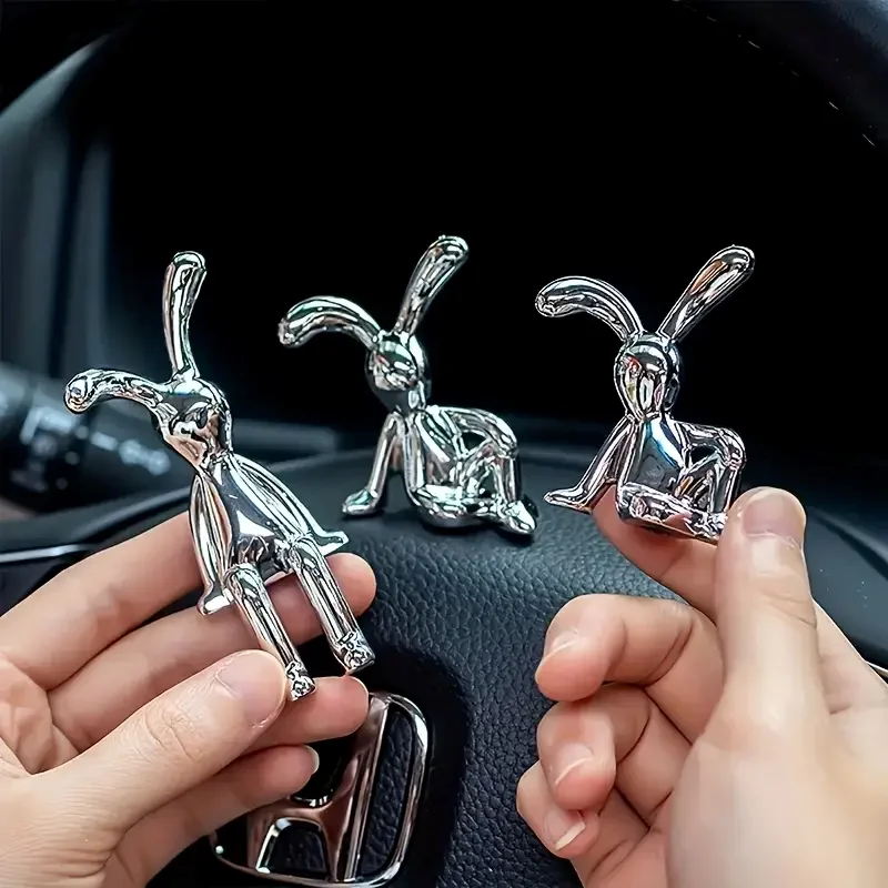 Figurines de lapin assis modernes, décoration créative Simple pour la maison, pour étagère de voiture et ornement d'aquarium, décorations de pâques