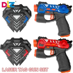 Laserowy metkownica zestaw elektryczny gra bitewna na podczerwień pistolety zabawkowe broń dzieci Laser Strike pistolet dla chłopców dzieci Indoor Outdoor Sports