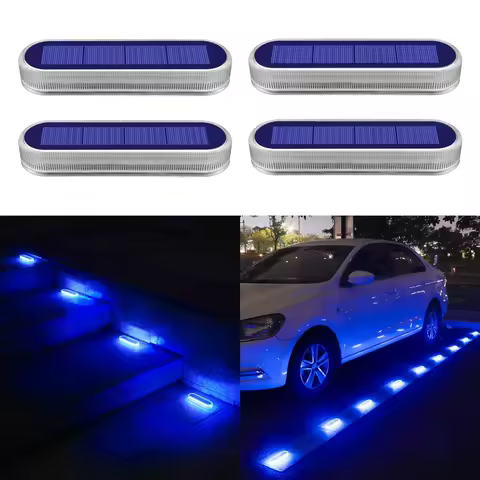 Solar Deck Lights Solar Led Outdoor Lighting IP68 Waterproof LED Step Wireless Stick On Lights For Deck Step Dock Driveway