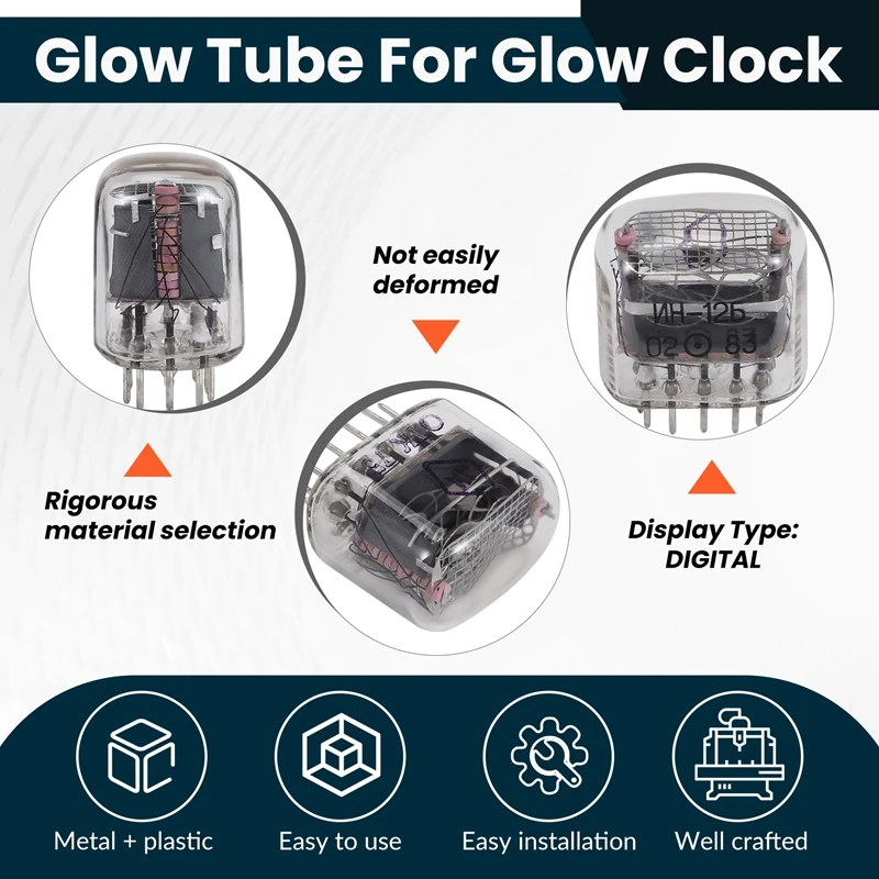 Y43A-1Pcs New IN-12 IN12 Glow Tube For Glow Clock Nixie Digital LED Clock With Decimal Point
