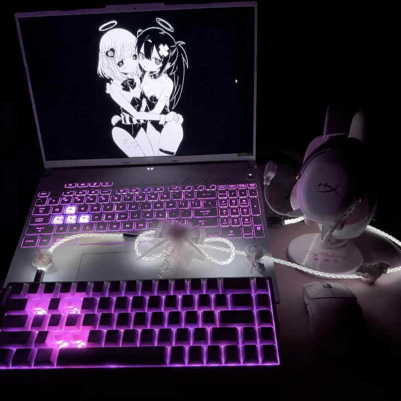 واحد كريستال النحاس مخصص الطيران كابل توصيل قسم كامل مضيئة DIY 8k نوع-c مخصص المغناطيسي التبديل لوحة المفاتيح كابل