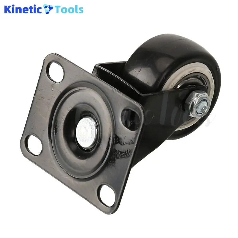 عجلة عالمية ماسية ذهبية مقاس 1.5 بوصة مع بكرة فرامل صغيرة - عجلات صامتة ومقاومة للاهتراء مصممة للمعدات الخفيفة I #4