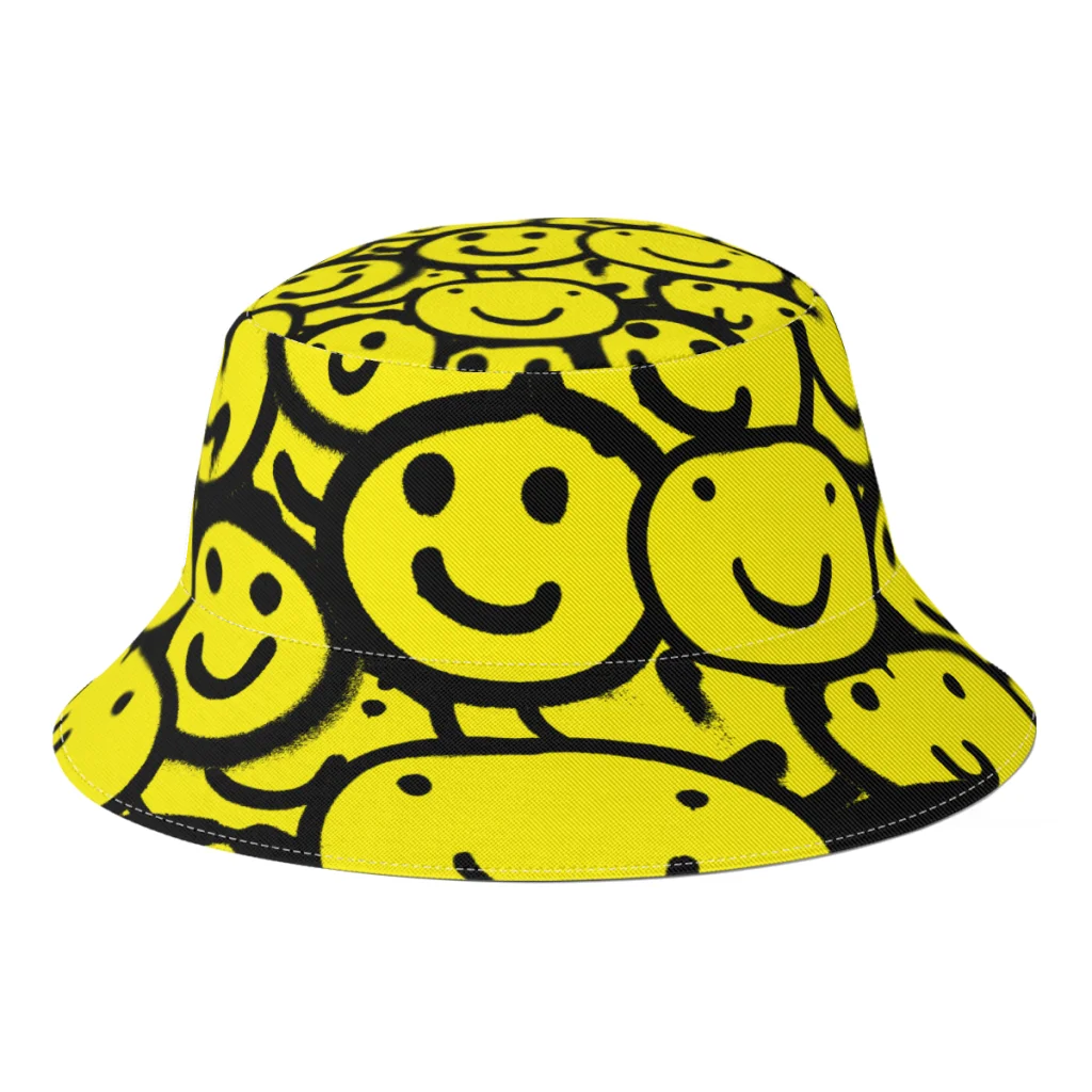 

Smile Fisherman Hats Unisex Harajuku Graffiti Winter Bucket Hats Hiking Caps Gift