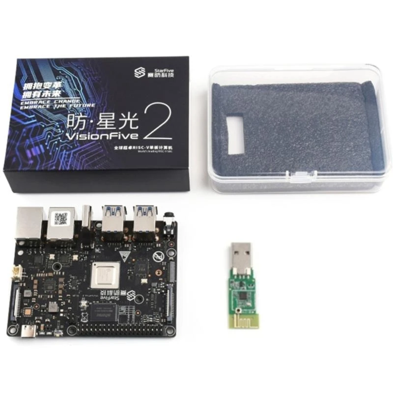 

652F VisionFive2 RISC-V Одно платный компьютер, процессор StarFive JH7110 со встроенным 3D-графическим процессором, памятью 8