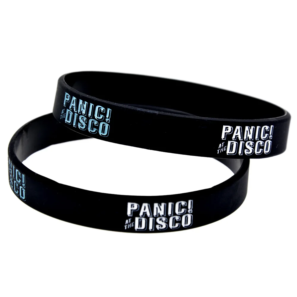 1 PC Panic At The Disco Silicone Bracelet 1/2 Inch Wide Bangle For Music Concert