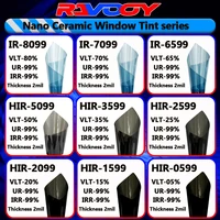 50cmX500cm IR100 % Nano película cerámica súper calidad alta resistencia al calor vidrio de coche tinte Solar películas protectoras para ventanas