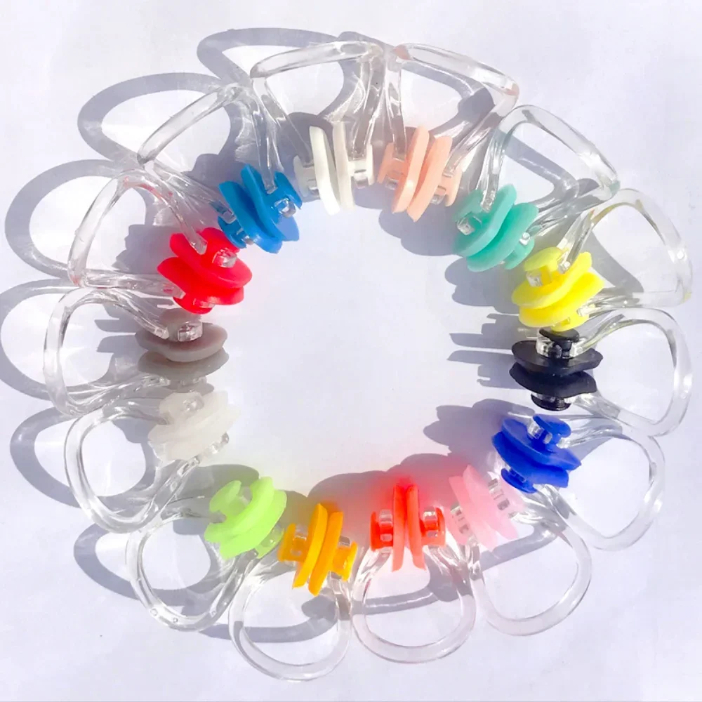سدادات أذن للسباحة، مشابك أنف، سدادات أنف، مشابك أنف للغوص مقاومة للماء، ناعمة للأطفال، مضادة للاختناق ومضادة للماء