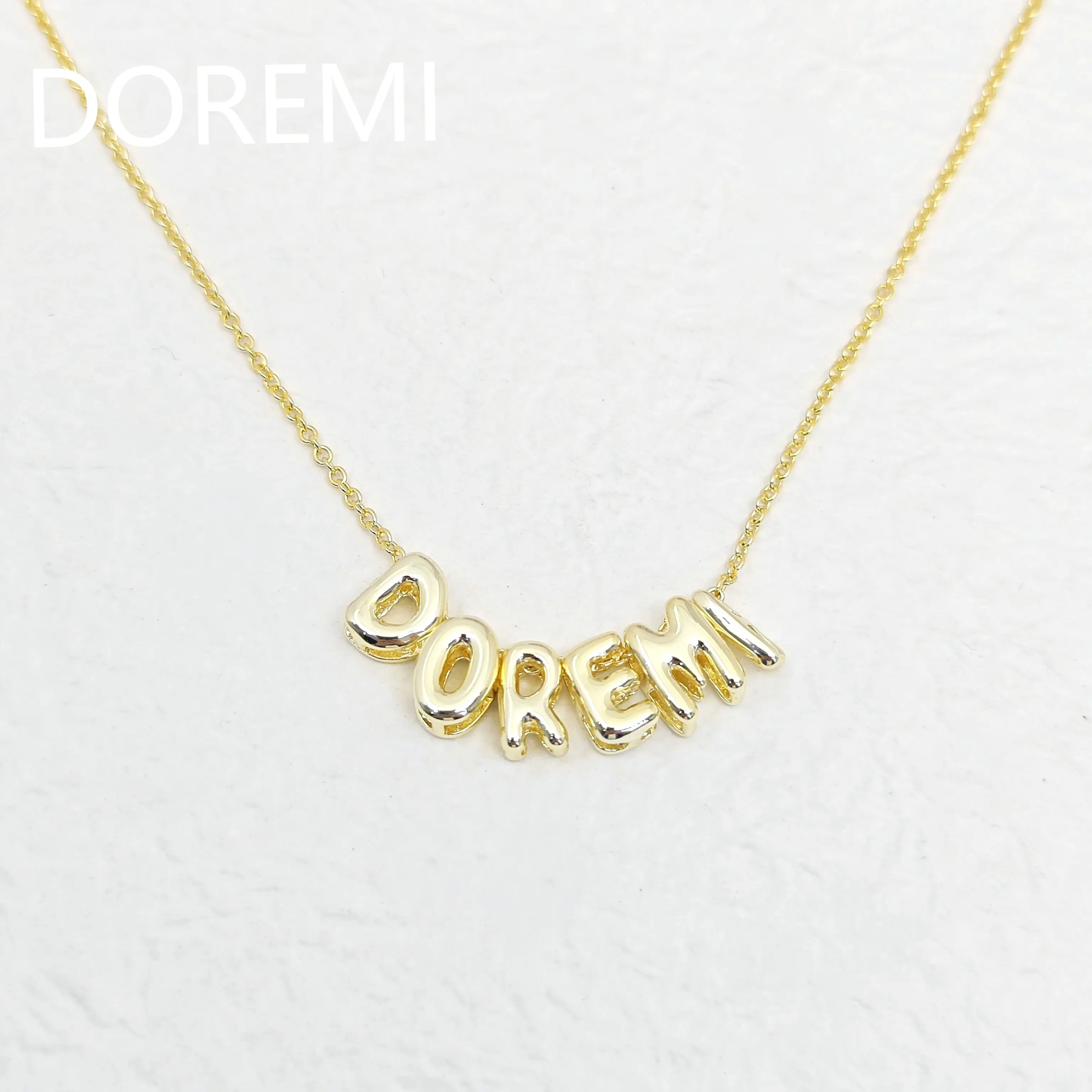 

lateefah 3D начальная слайд имя ожерелье на заказ толстая пена письмо персонализированный подарок ювелирные изделия позолоченные