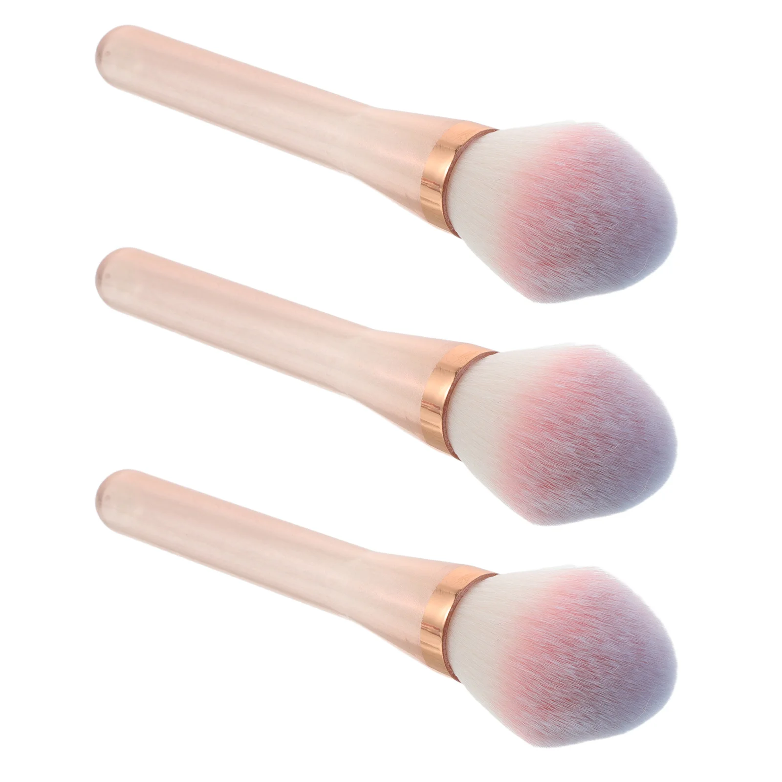 

3Pcs Gradient Color Makeup Brush Portable Travel Size for Loose Powder Blush Contour and Highlighting Face Powder Brush