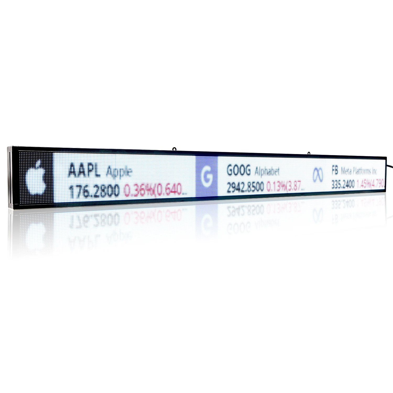 P4 Full Color LED Ticker Displays for Stocks Sports News RGB Digital Signage Docking Stock Market Finacial News Precious Metals