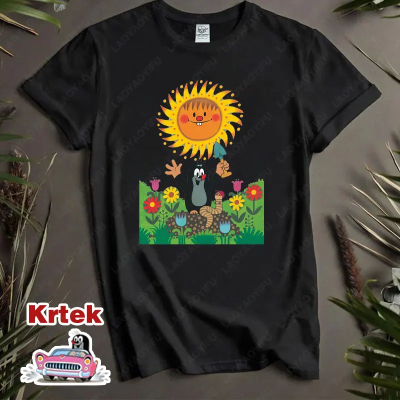 Camisetas geniales The Little Mole Story para bicicleta, camisetas de algodón puro con cuello redondo para hombres y mujeres, ropa nueva de dibujos animados de amigos juntos, regalo