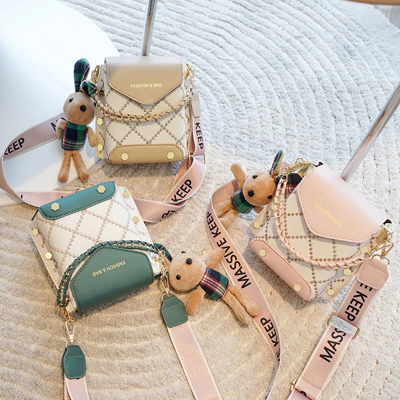 Cute Mini Quality Selected Women's Shoulder Crossbody Bag, Mobile Phone Change Storage Small Square Bag