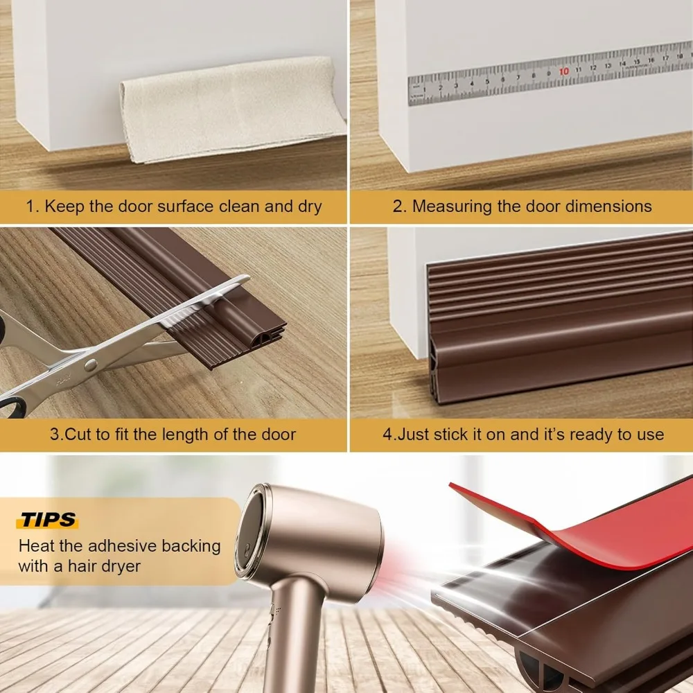 1M TPE Sliding Window Sealing Strip Self-adhesive 3-layer Thickening Windproof Door Seal Strip Soundproofing Weather Stripping