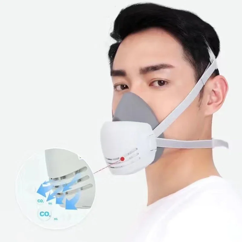 Reusable Washable Dust-proof Respirator Half Face Anti Haze Fog Safety Construction Grinding Gas Mask Use 1201 Filter Cotton