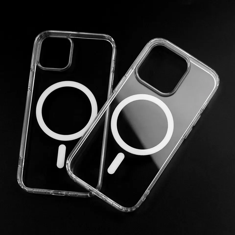 Clear Case For Magsafe For iPhone 15 14 13 12 11 Pro Xs Max XR Plus SE2 Mini 8 Magnetic Wireless Charging Hard Acrylic Cover