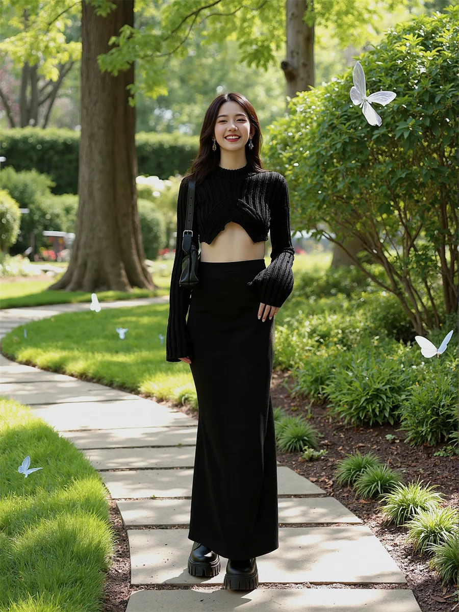 Spódnice damskie do biura na każdą porę roku, spódnica kopertowa z zakładkami, moda damska, elegancka, prosta, do pracy, biznesowa, formalna, na imprezę, wieczorowa.